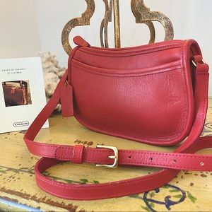 VINTAGE COACH WENDI 9031 RED LEATHER CROSSBODY BAG